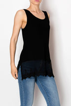 Tank Top With Lace Layer