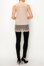 Tank Top With Lace Layer