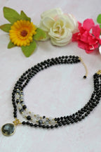 Onyx & Labradorite Necklace