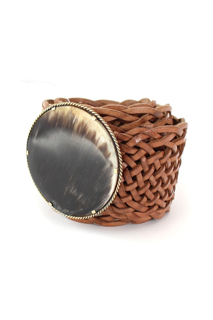 Leather Belt Round Buckle