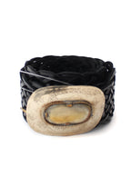 Leather Oval Buckle Belt