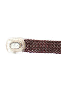 Leather Oval Buckle Belt