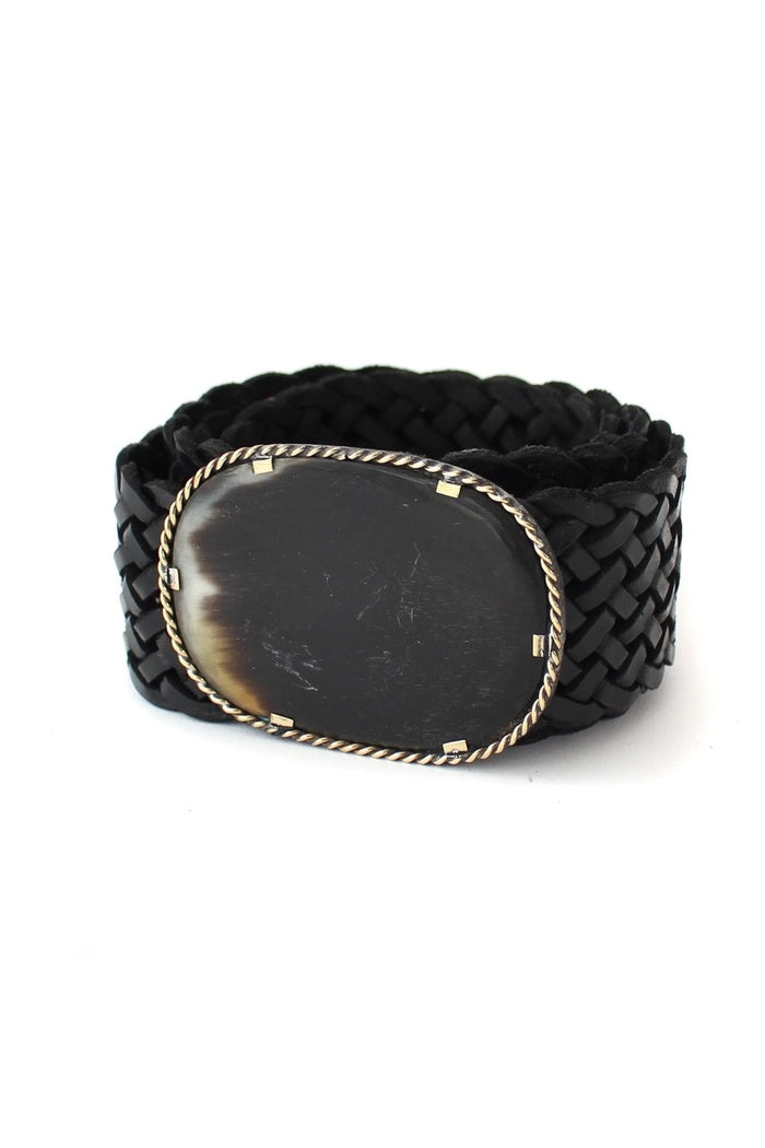 Leather Belt Oval Buckle