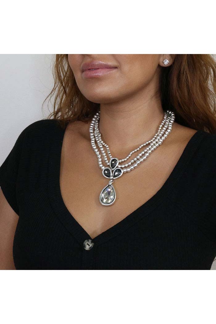 Crystal Teardrop Necklace