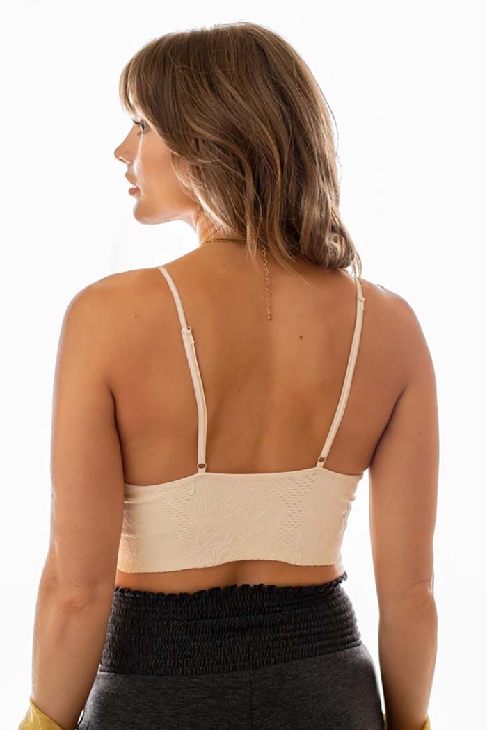Floral Textured Padded Bralette