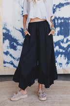 Ruffled Wide Leg Pants