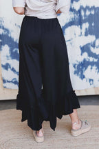 Ruffled Wide Leg Pants