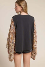 Cow Skull Graphic Kantha Top