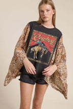 Cowboy Leopard Kantha Top