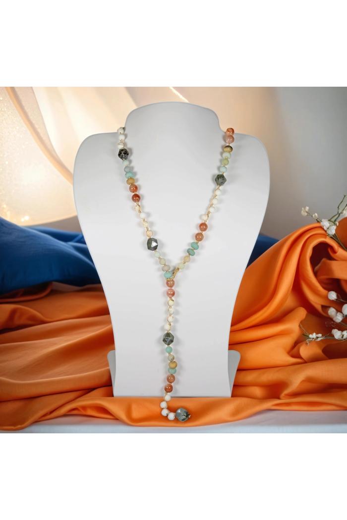 Multi-Stone Lariat Necklace