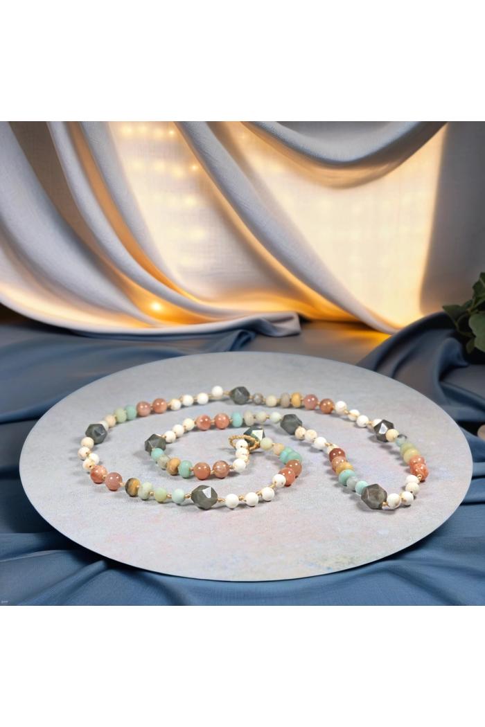 Multi-Stone Lariat Necklace