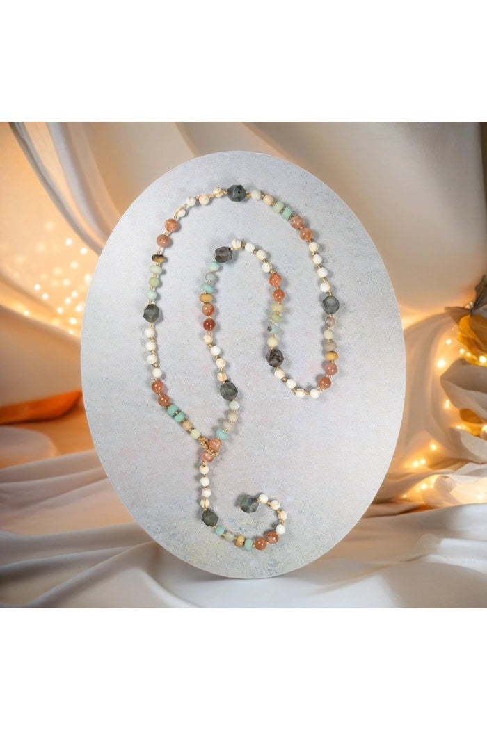 Multi-Stone Lariat Necklace
