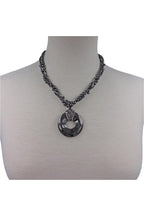 Hematite Circle Pendant Necklace