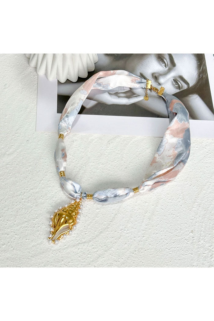 Gold Plated Stainless Steel Seashell Necklace