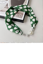 Silk & Gold Scarf Necklace