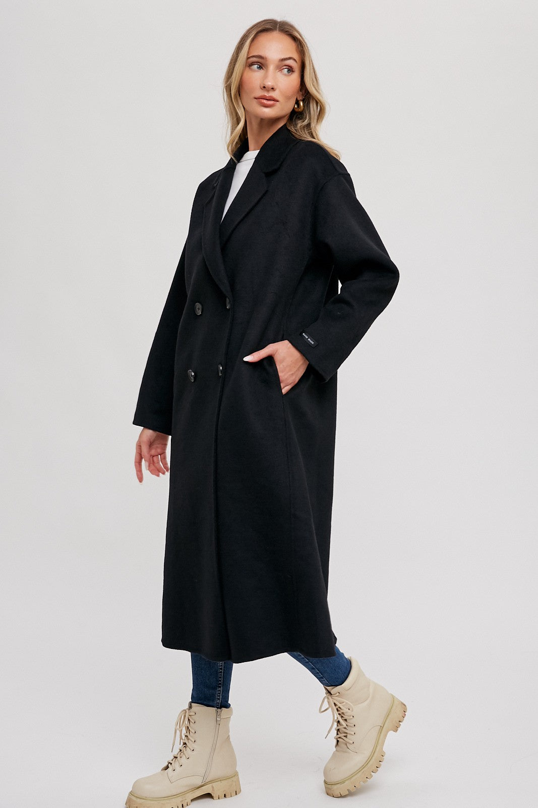 Double-Breasted Longline Coat