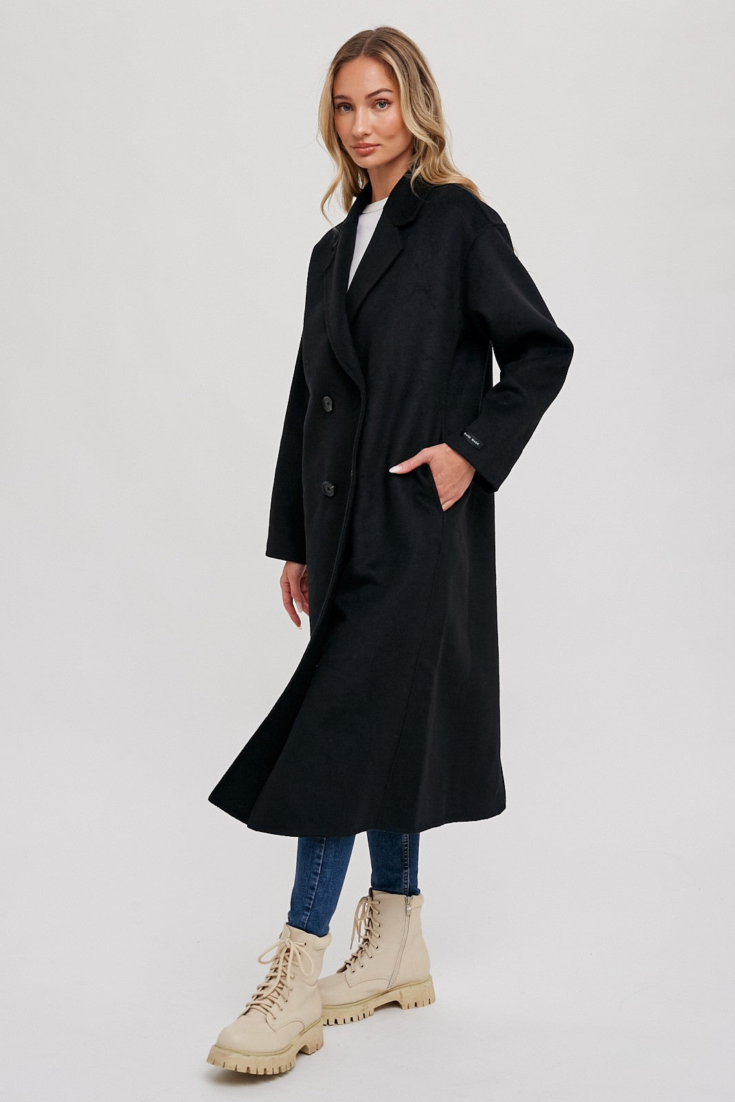 Double-Breasted Longline Coat