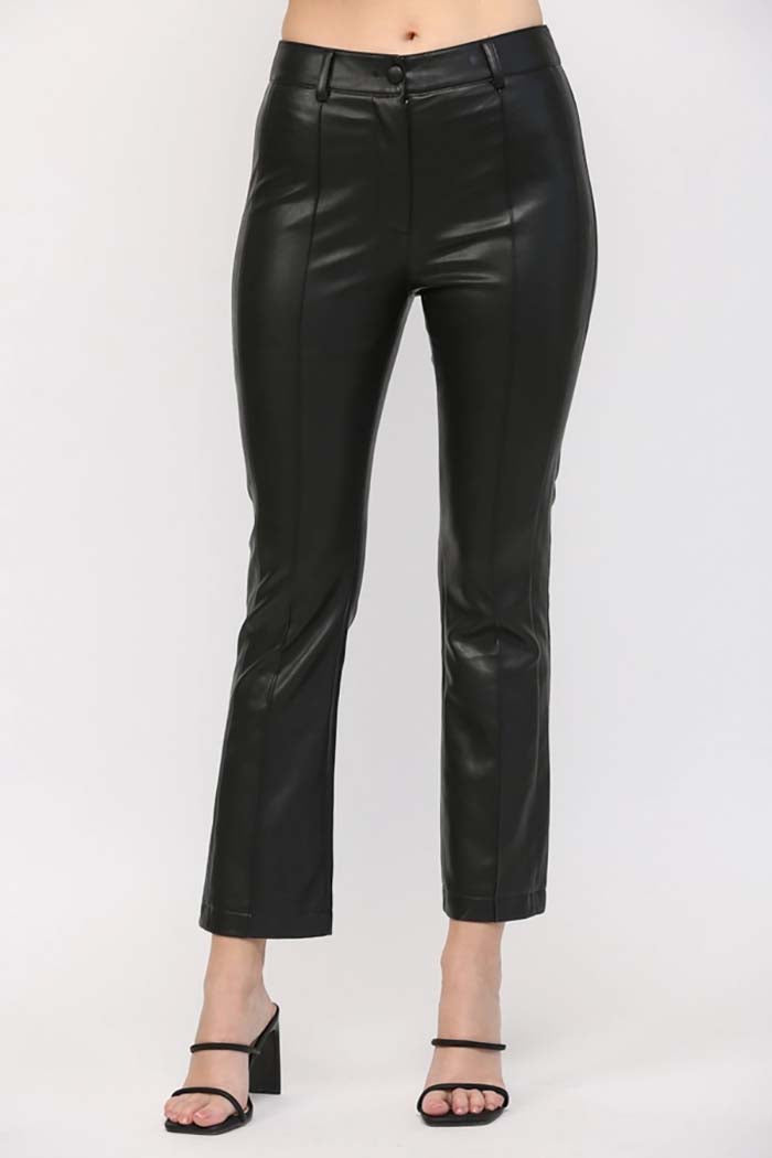 Pintucked Front Flare Pants