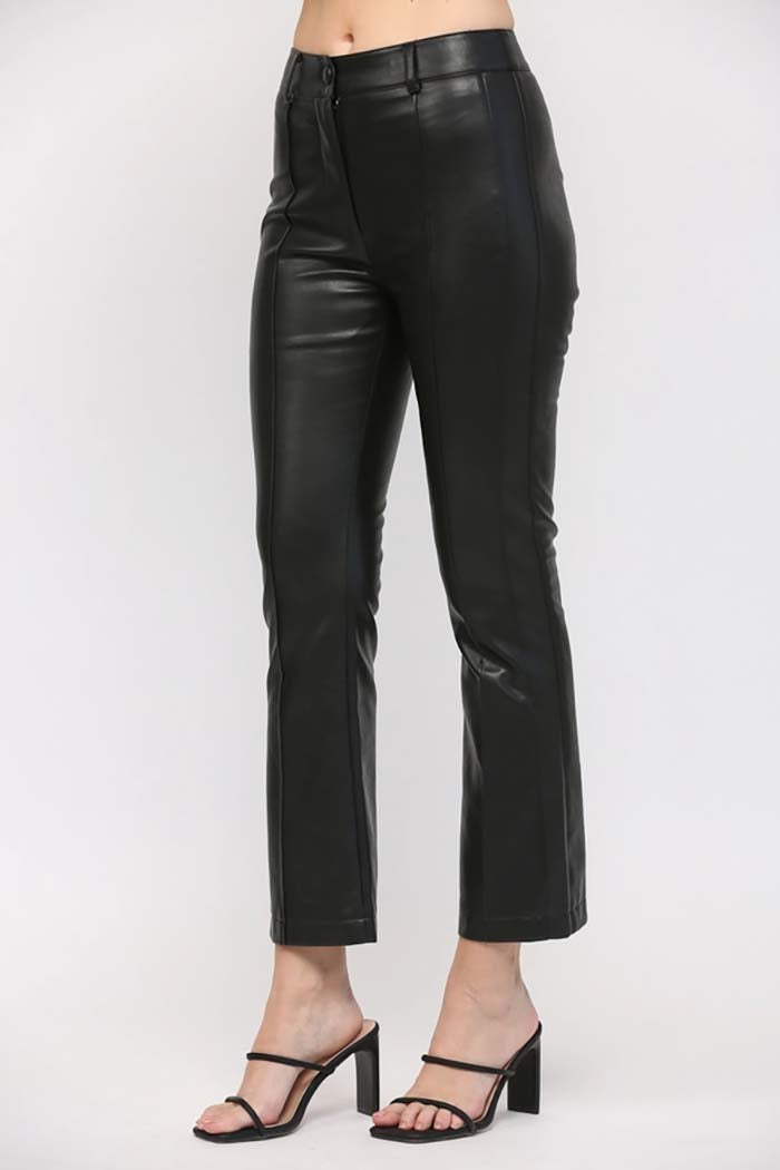 Pintucked Front Flare Pants
