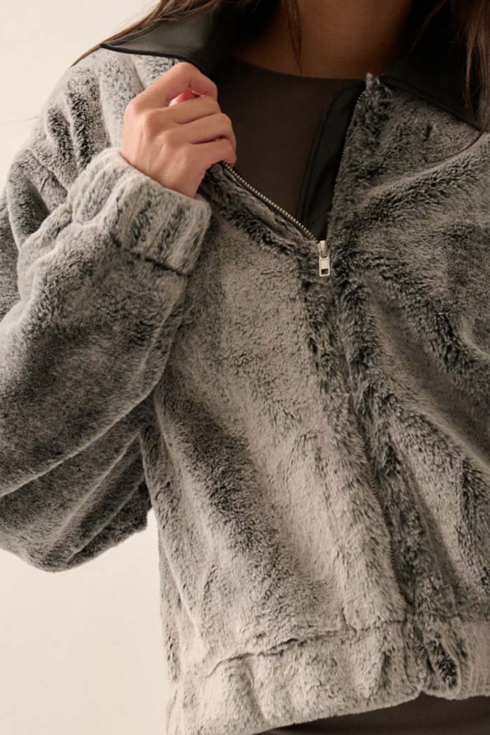 Faux Fur Bomber Jacket