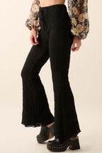 Floral Lace Flare Pants