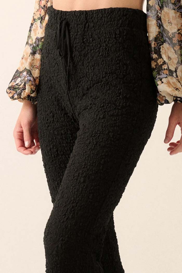 Floral Lace Flare Pants
