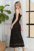 Lace Crochet Midi Dress