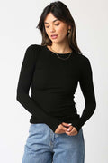 Abbey Ribbed Long Sleeve Top