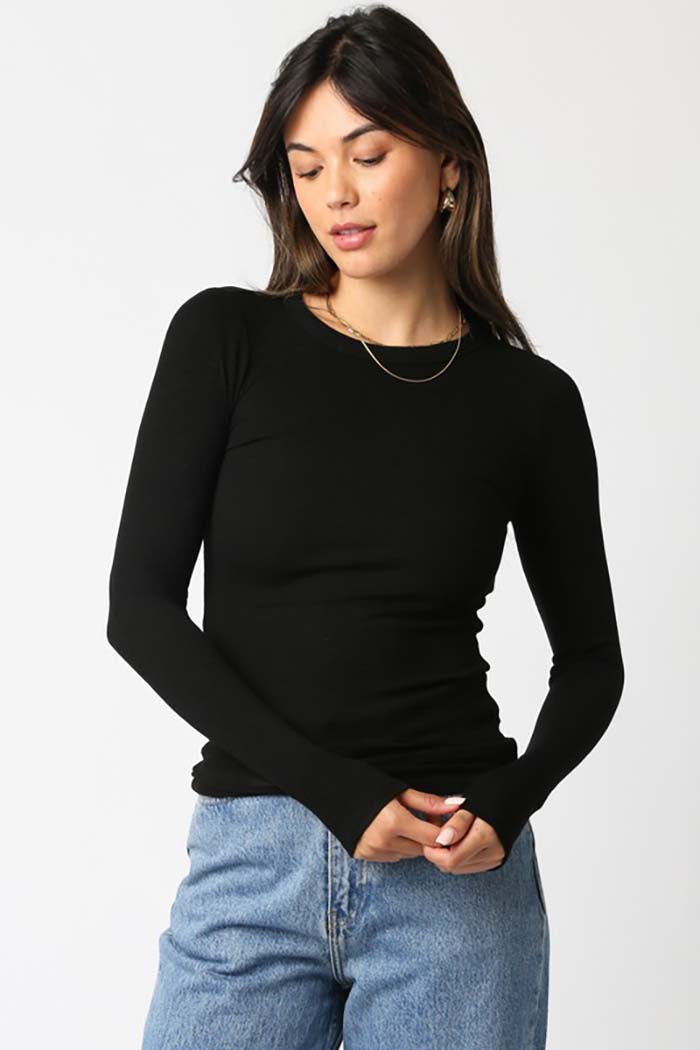 Abbey Ribbed Long Sleeve Top