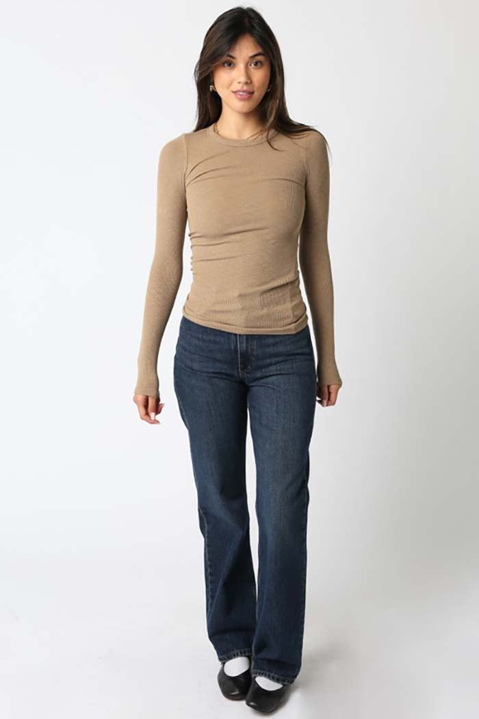 Abbey Ribbed Long Sleeve Top