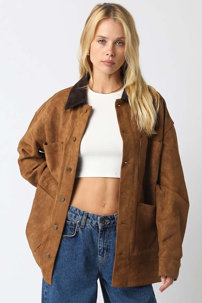 Oversized Suede Jacket
