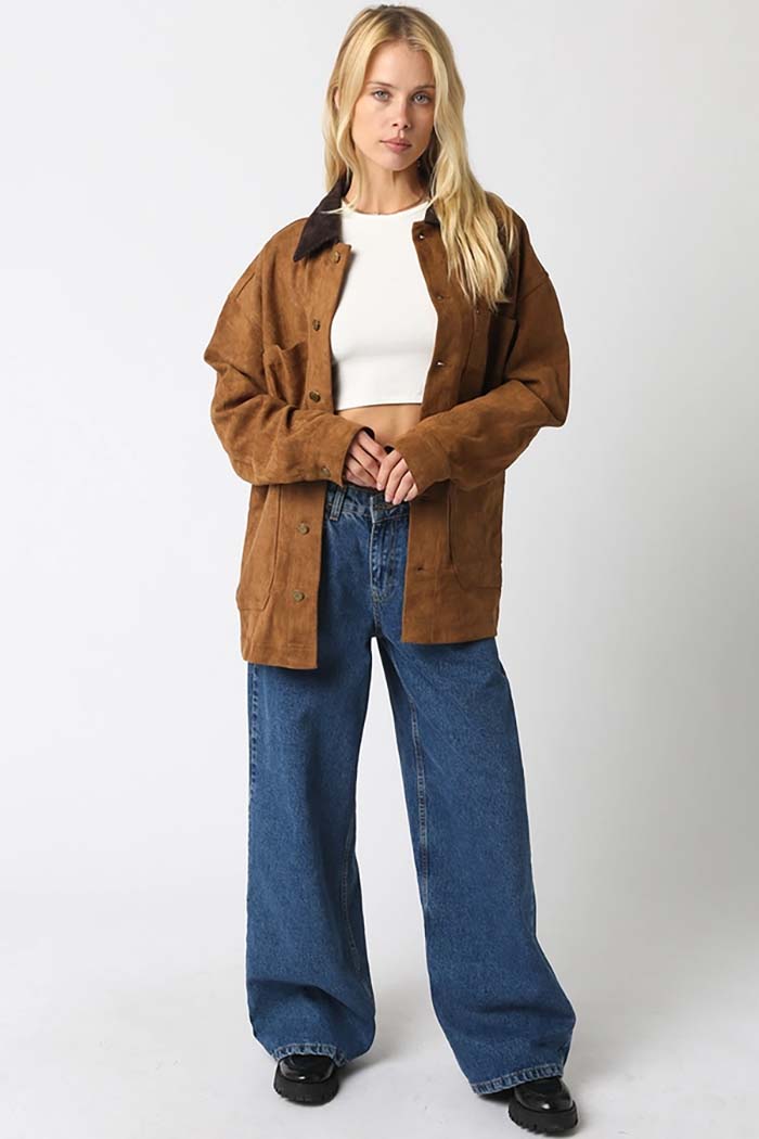 Oversized Suede Jacket