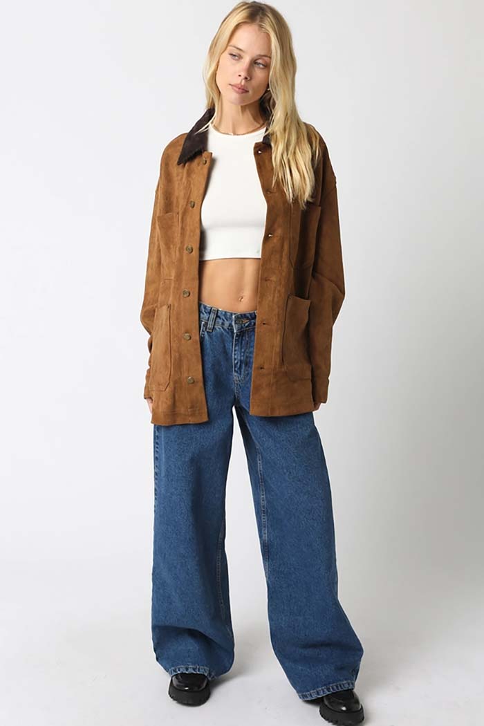 Oversized Suede Jacket