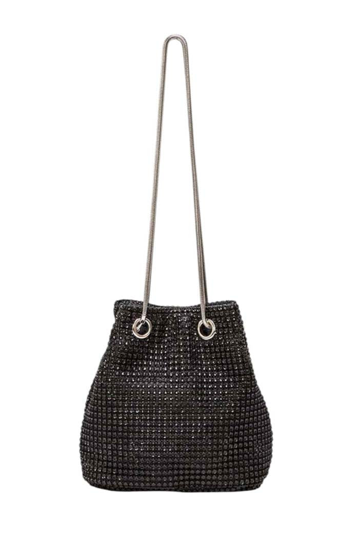 Rhinestone Mesh Mini Bag