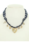 Bandana Braided Charm Necklace