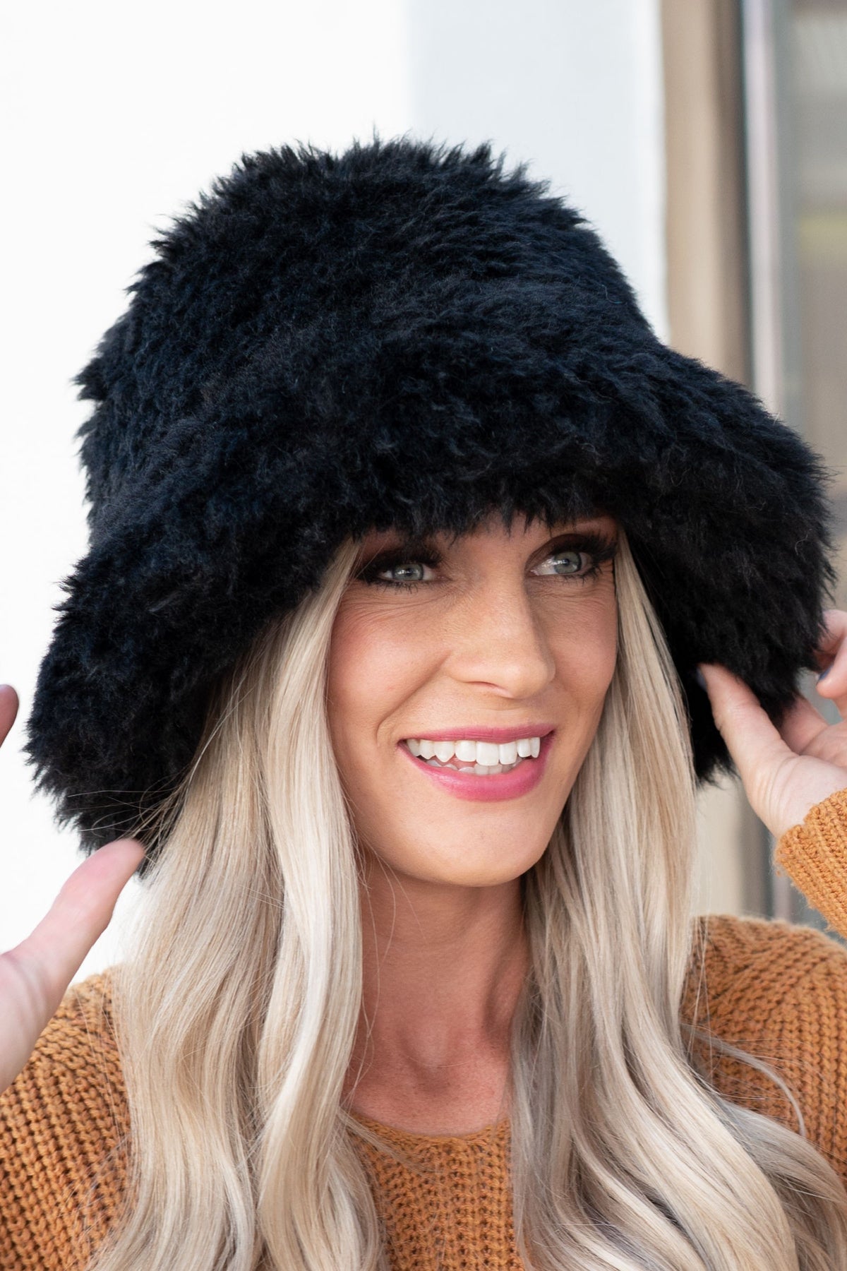 C.C Faux Fur Bucket Hat