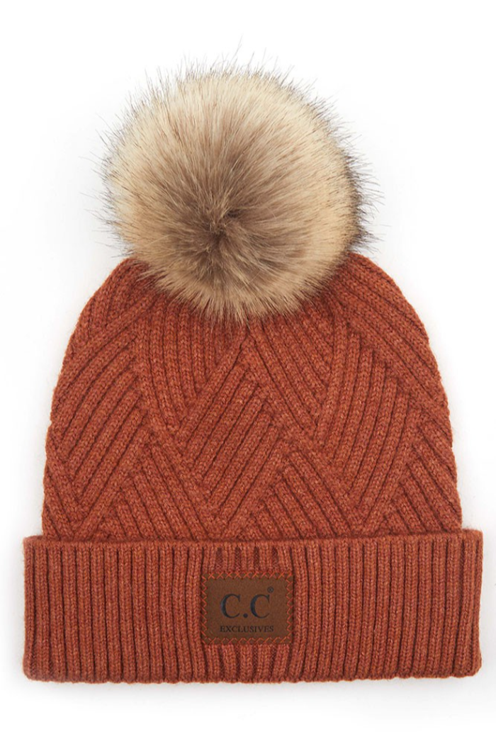 C.C Crafted Pom Detail Beanie