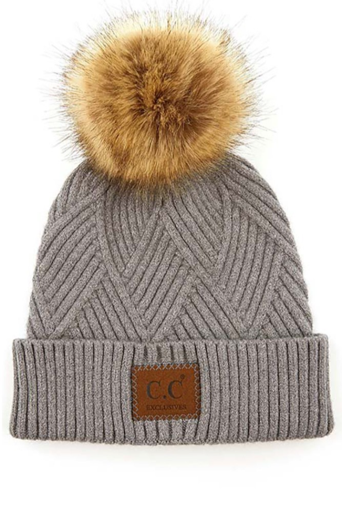 C.C Crafted Pom Detail Beanie