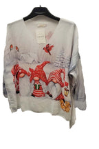Italian Cozy White Christmas Sweater