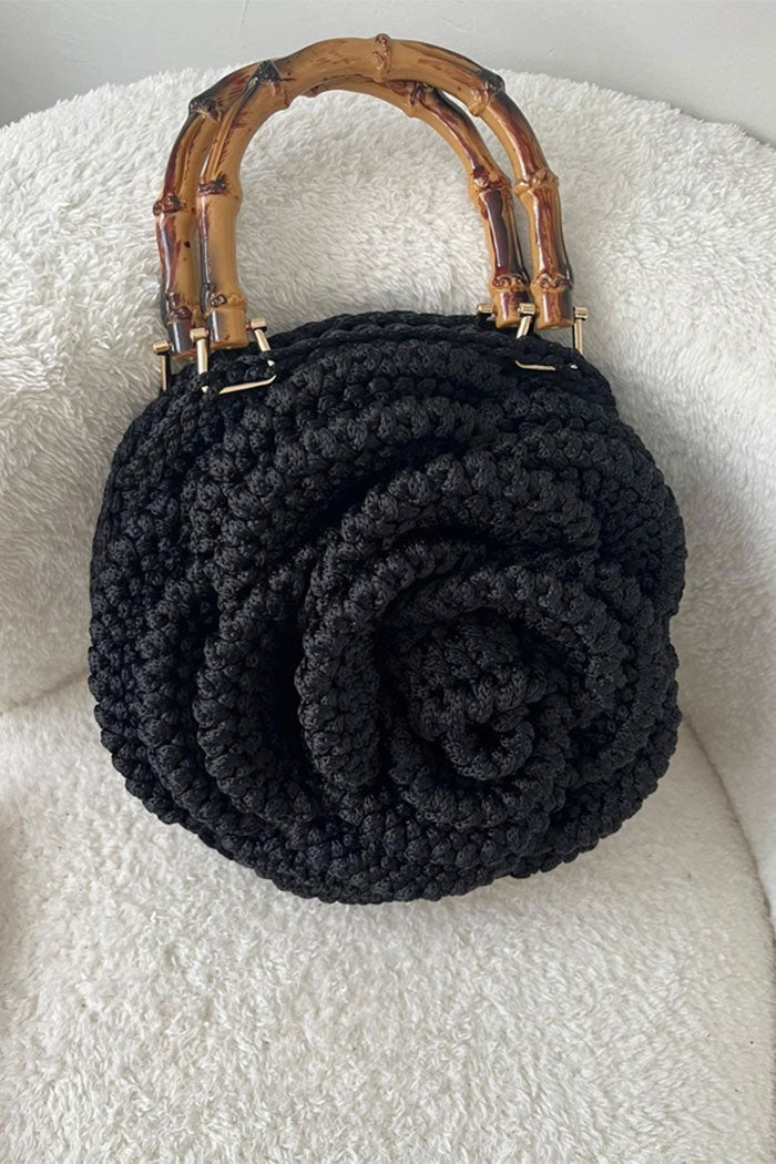 Handmade Rose Crochet Clutch Bag