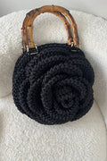 Handmade Rose Crochet Clutch Bag