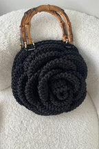 Handmade Rose Crochet Clutch Bag