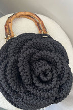 Handmade Rose Crochet Clutch Bag