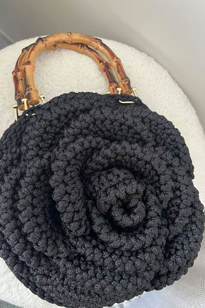 Handmade Rose Crochet Clutch Bag