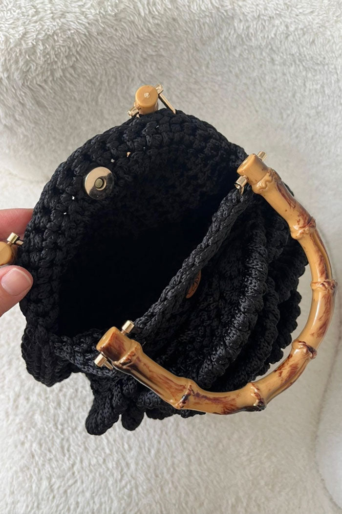 Handmade Rose Crochet Clutch Bag