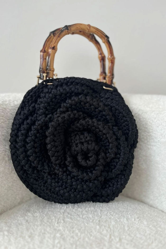 Handmade Rose Crochet Clutch Bag