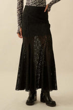 Crochet Lace Mermaid Maxi Skirt