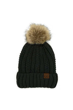 C.C. Bold Faux Fur Accented Beanie