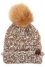 C.C Eyelash Confetti Yarn Pom Beanie