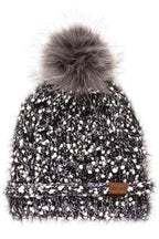 C.C Eyelash Confetti Yarn Pom Beanie